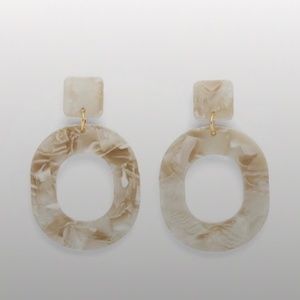 Geometric stone like earrings